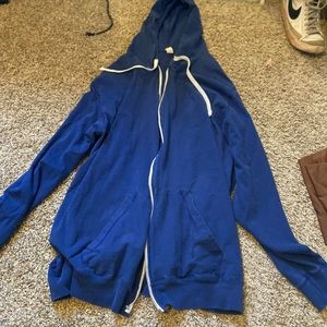 Blue zip up
